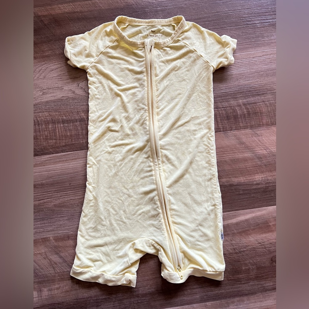 Little Sleepies Yellow Short-Sleeve Zippy
